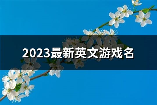 2023最新英文游戲名(精選255個)