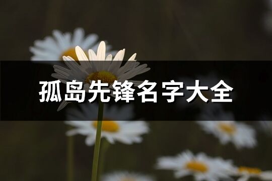 孤島先鋒名字大全(精選511個)