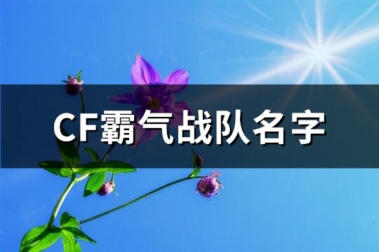 CF霸氣戰(zhàn)隊名字(84個)