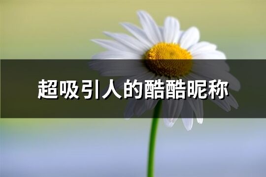 超吸引人的酷酷昵稱(共190個)
