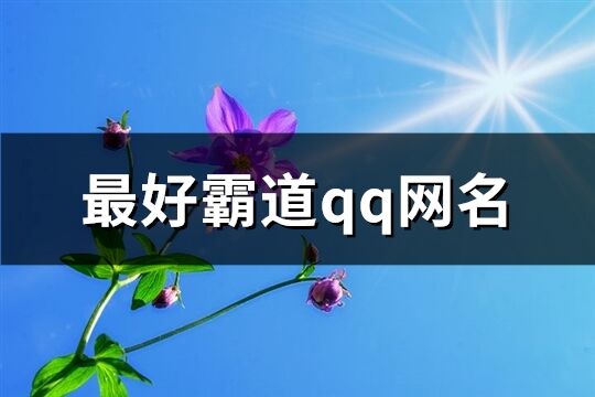 最好霸道qq網(wǎng)名(184個)