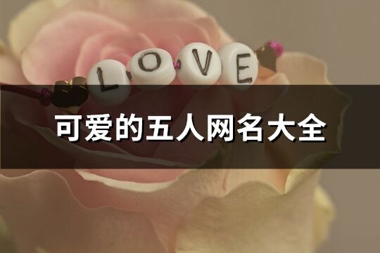 可愛的五人網名大全(146個)
