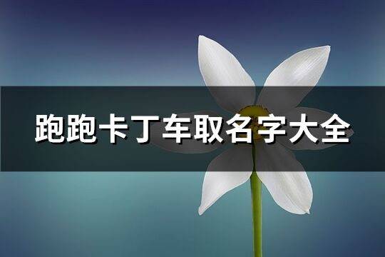 跑跑卡丁車取名字大全(優(yōu)選346個(gè))