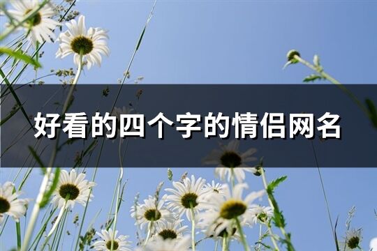 好看的四個字的情侶網名(優選724個)