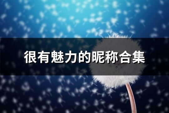 很有魅力的昵稱合集(255個)