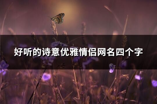 好聽的詩意優雅情侶網名四個字(精選446個)