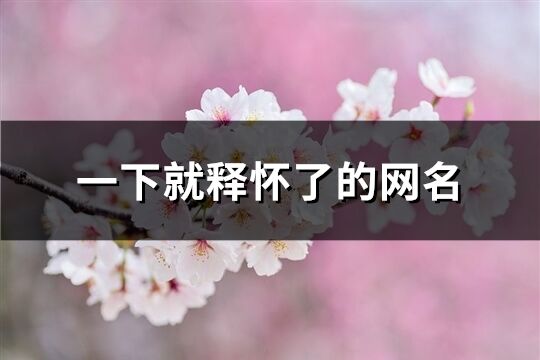 一下就釋懷了的網名(139個)