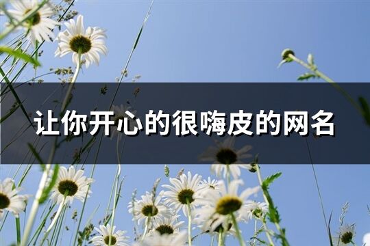 讓你開心的很嗨皮的網名(288個)