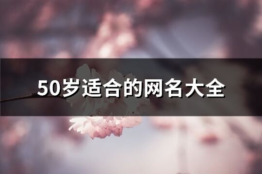 50歲適合的網(wǎng)名大全(優(yōu)選565個)