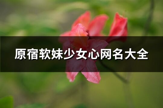 原宿軟妹少女心網名大全(精選60個)