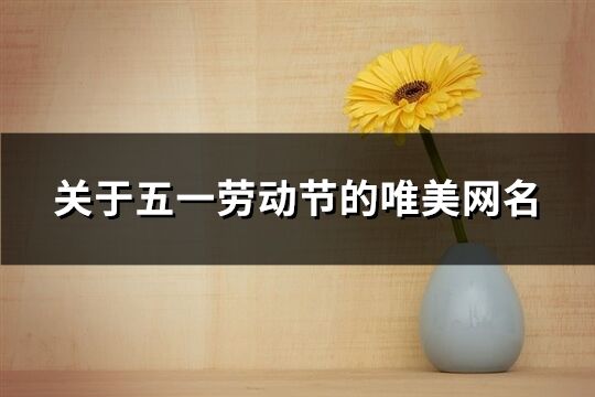 關于五一勞動節的唯美網名(共131個)