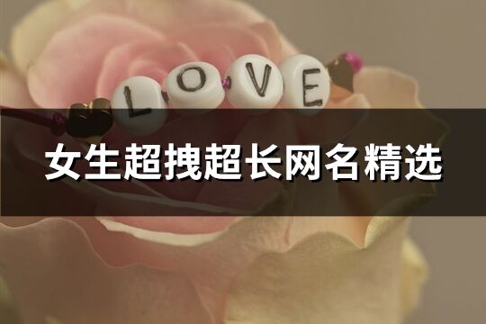 女生超拽超長網名精選(精選761個)