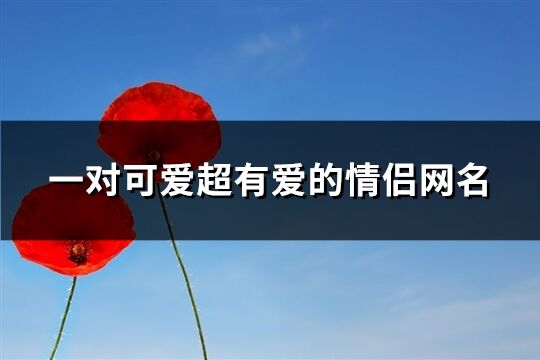 一對(duì)可愛(ài)超有愛(ài)的情侶網(wǎng)名(精選148個(gè))