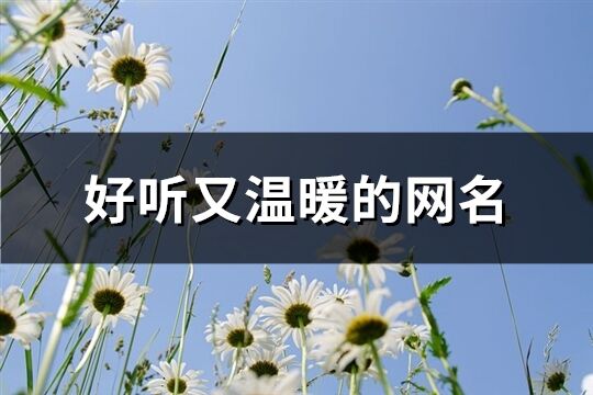 好聽又溫暖的網名(優選818個)