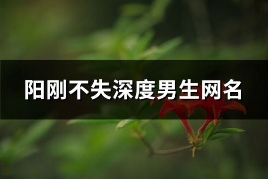 陽剛不失深度男生網名(精選255個)