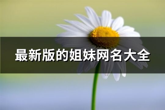 最新版的姐妹網(wǎng)名大全(共241個(gè))