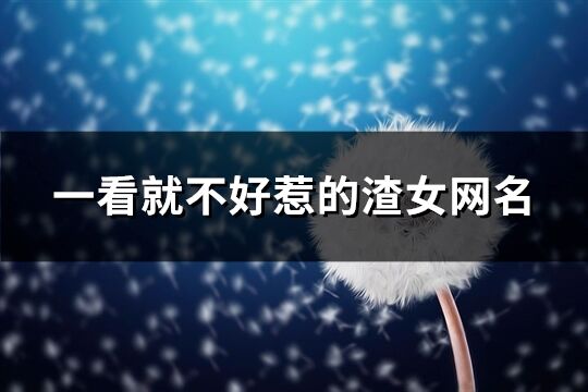 一看就不好惹的渣女網(wǎng)名(精選507個(gè))