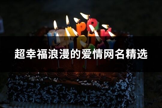 超幸福浪漫的愛情網名精選(精選365個)
