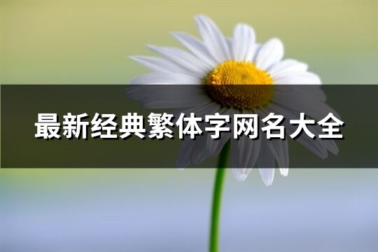 最新經(jīng)典繁體字網(wǎng)名大全(優(yōu)選1017個)