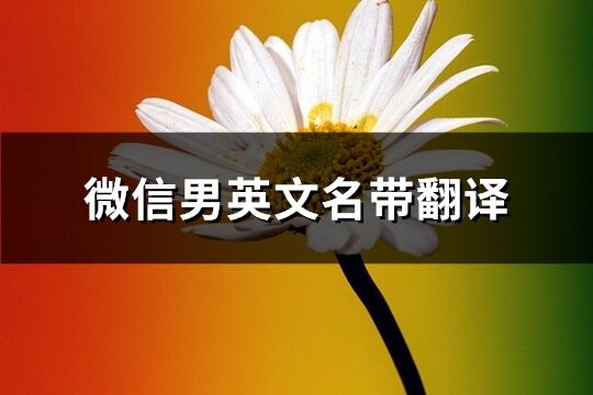 微信男英文名帶翻譯(共64個)