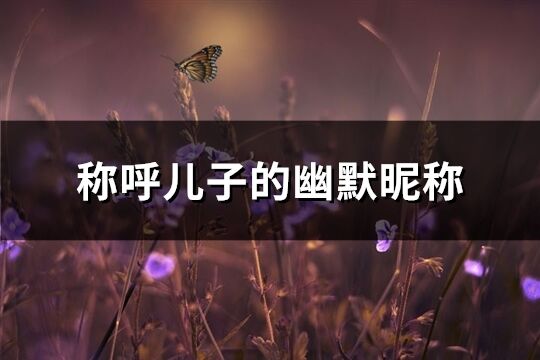 稱呼兒子的幽默昵稱(精選74個)
