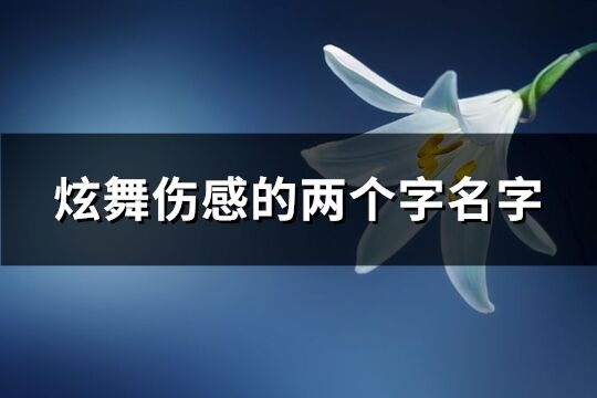 炫舞傷感的兩個字名字(共314個)