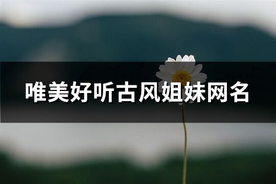 唯美好聽古風姐妹網名(優選115個)