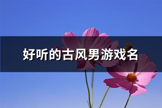 好聽的古風(fēng)男游戲名(優(yōu)選324個(gè))