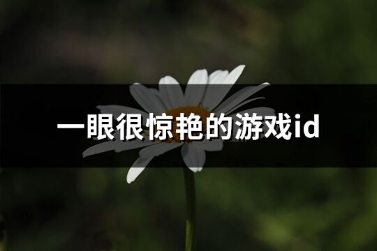一眼很驚艷的游戲id(210個)
