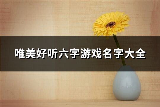 唯美好聽六字游戲名字大全(優(yōu)選808個(gè))