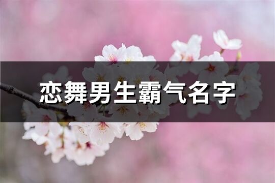 戀舞男生霸氣名字(共231個(gè))