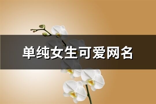 單純女生可愛(ài)網(wǎng)名(共858個(gè))