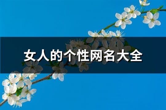 女人的個性網名大全(851個)