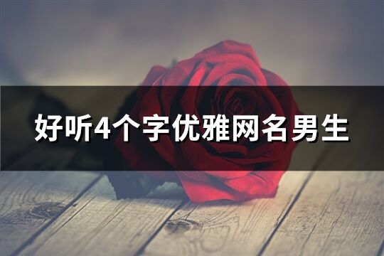 好聽4個字優雅網名男生(共1091個)