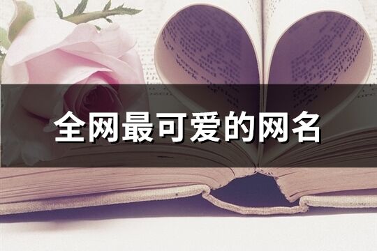 全網最可愛的網名(精選160個)