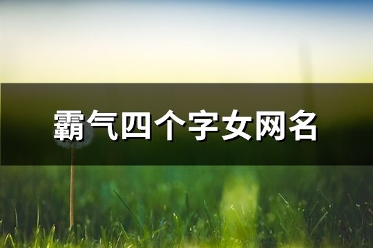 霸氣四個(gè)字女網(wǎng)名(共534個(gè))