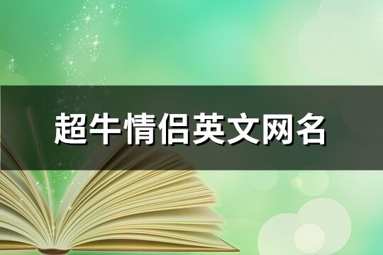 超牛情侶英文網名(共34個)