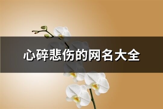 心碎悲傷的網名大全(144個)
