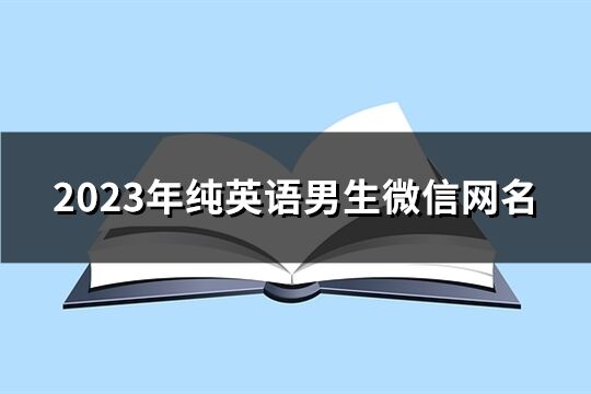 2023年純英語男生微信網名(共153個)