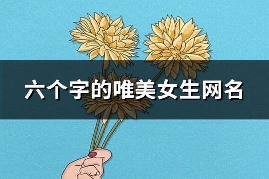 六個字的唯美女生網(wǎng)名(共643個)
