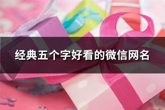 經典五個字好看的微信網名(共493個)