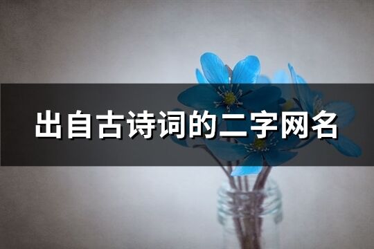 出自古詩詞的二字網名(1258個)