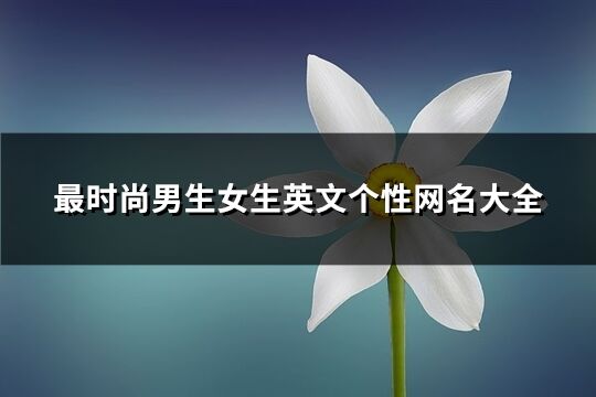 最時尚男生女生英文個性網(wǎng)名大全(精選120個)