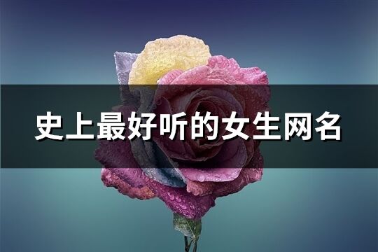 史上最好聽的女生網名(精選484個)