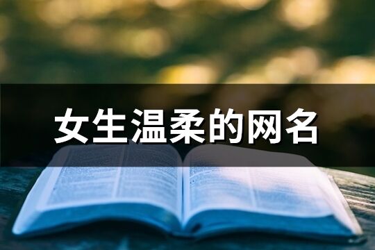 女生溫柔的網名(共439個)