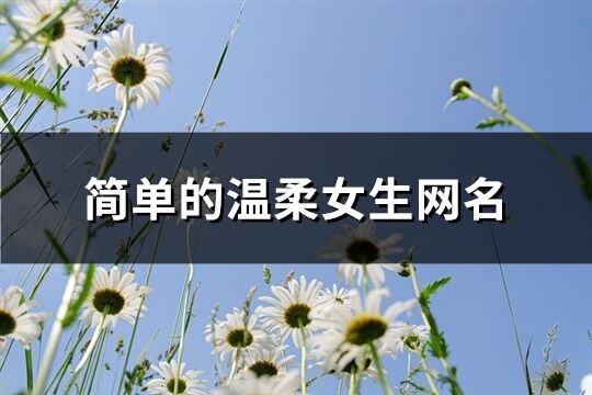 簡單的溫柔女生網名(精選729個)