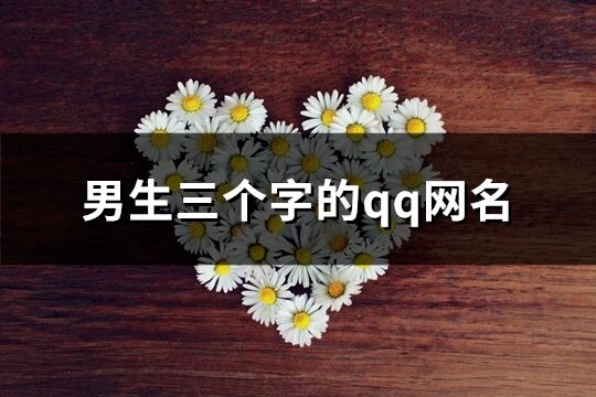 男生三個字的qq網(wǎng)名(1260個)