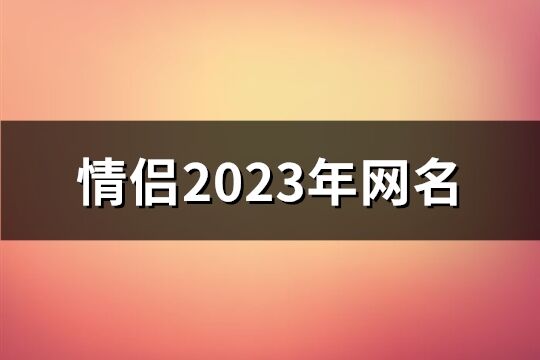 情侶2023年網(wǎng)名(精選399個(gè))