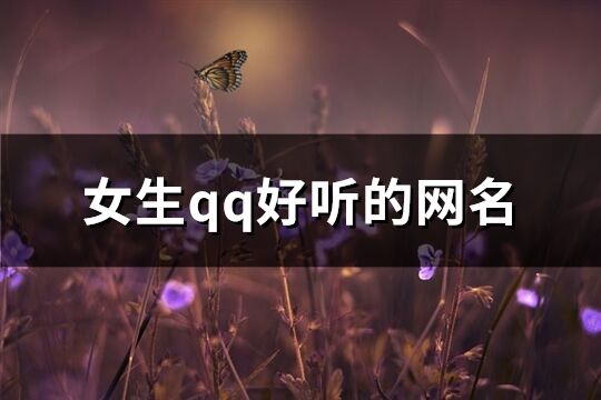 女生qq好聽的網名(共201個)