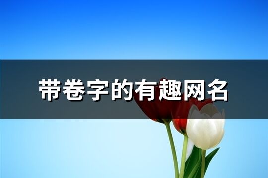 帶卷字的有趣網(wǎng)名(精選69個)
